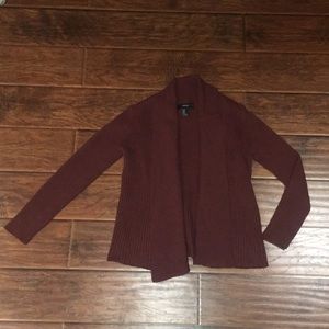 Burgundy knit cardigan